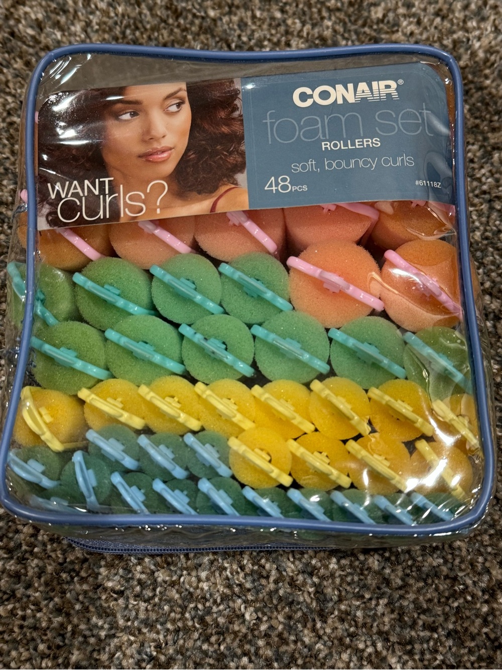 Vintage Conair Foam Roller 48 Piece Set - Multicolor Multi size : new
